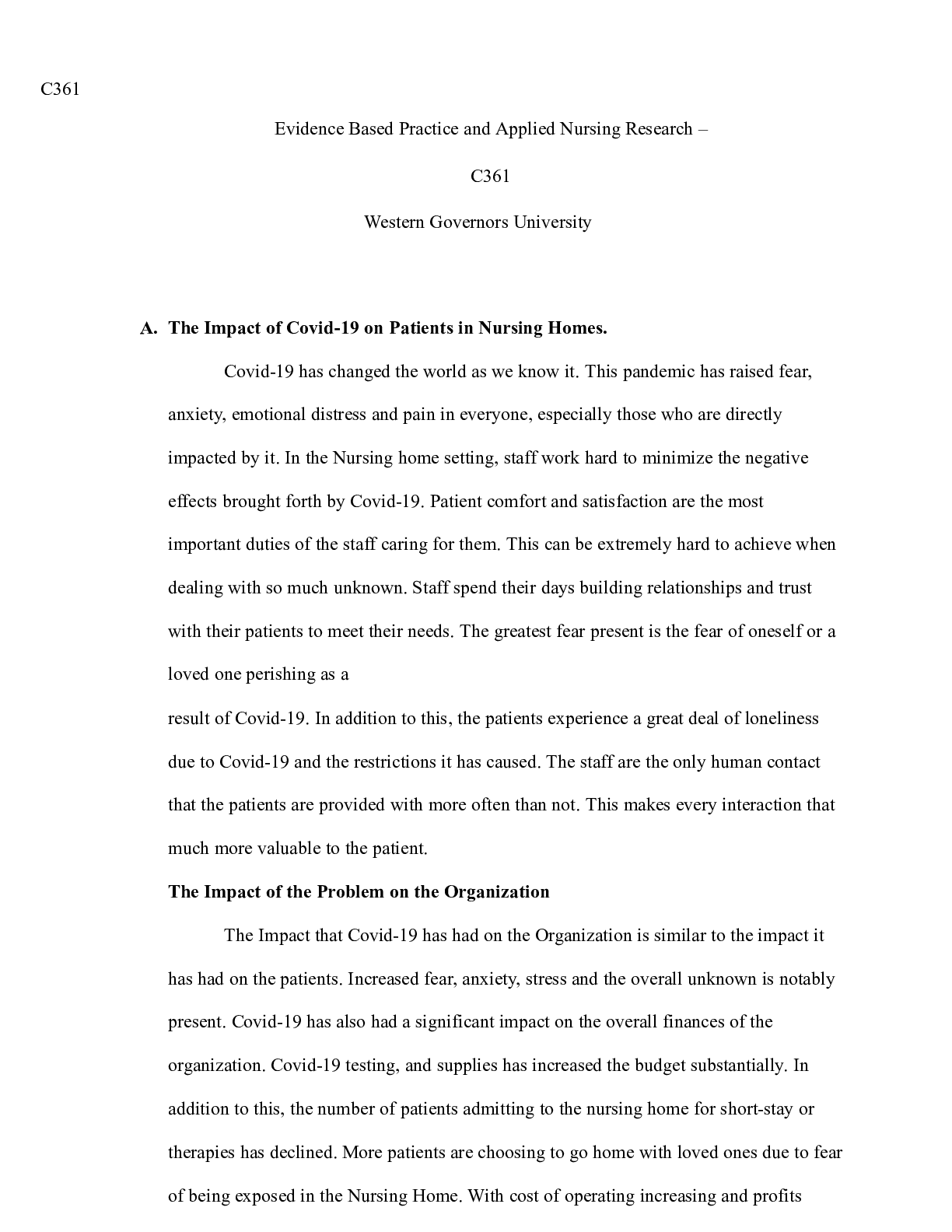 Preview image of Evidence Based Practice Task1.docx  C361  Evidence Based Practice and Applied Nursing Rese document